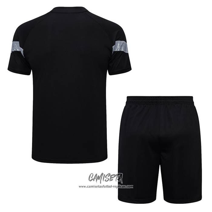 Chandal del AC Milan 2022-2023 Manga Corta Negro - Pantalon Corto